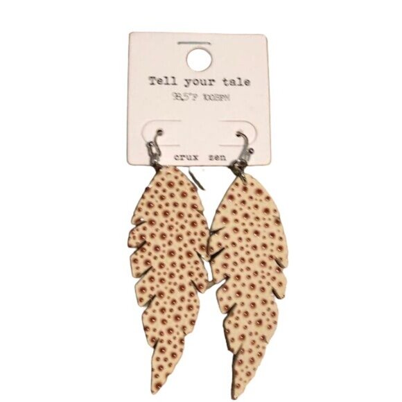 Tell Your Tale Crux Zen Faux Leather Statement Earrings, Set of 3 - Picture 3 of 4